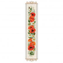 Kit de bannière à broder - Riolis - Coquelicots et marguerites