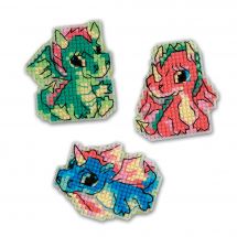 Kit de magnet à broder - Riolis - Magnets petits dragons