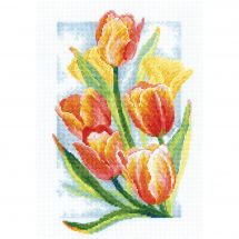 Kit broderie point de croix - Riolis - Les tulipes