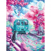 Kit broderie point de croix - Riolis - Printemps express