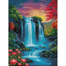 Kit broderie point de croix - Riolis - Cascade magique