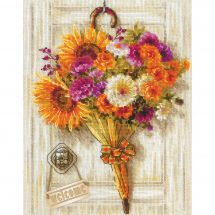 Kit broderie point de croix - Riolis - Parapluie d'automne