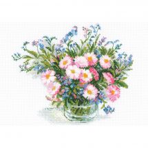 Kit broderie point de croix - Riolis - Douces marguerites