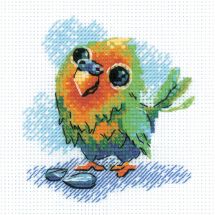 Kit broderie point de croix - Riolis - Petit perroquet