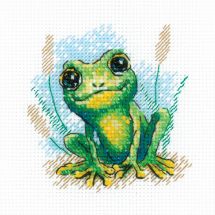 Kit broderie point de croix - Riolis - Petite grenouille