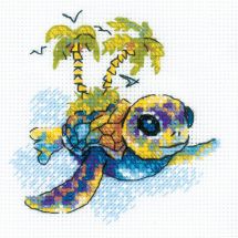 Kit broderie point de croix - Riolis - Petite tortue
