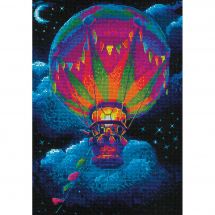 Kit broderie point de croix - Riolis - Montgolfière
