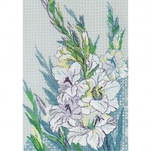 Kit broderie point de croix - Riolis - Glaïeuls blancs