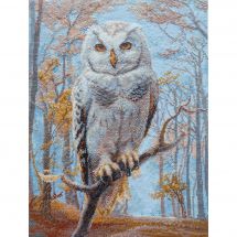 Kit broderie point de croix - Aine - Hibou des bois sauvages
