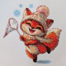 Kit broderie point de croix - Aine - Renard joueur