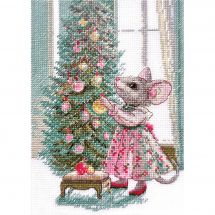 Kit broderie point de croix - Aine - Joyeuse souris
