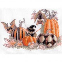 Kit broderie point de croix - Aine - Fête de chauves-souris