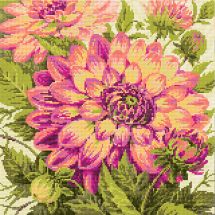 Kit de broderie Diamant - Riolis - Dahlias