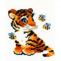 Kit point de croix - Riolis - Petit tigre