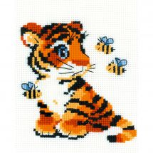 Kit broderie point de croix - Riolis - Petit tigre