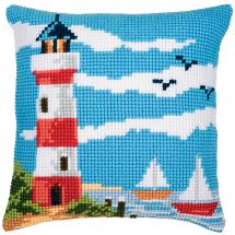 Kit de coussin gros trous - Vervaco - La plage au phare