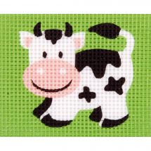 Kit de canevas pour enfant - Vervaco - Vache