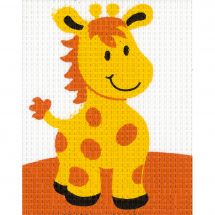 Kit de canevas pour enfant - Vervaco - Petite girafe
