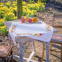 Kit de nappe à broder - Vervaco - Fleurs sauvages