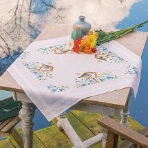 Kit de nappe à broder - Vervaco - Maisons d'oiseaux