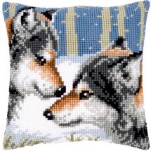 Kit de coussin gros trous - Vervaco - Deux loups