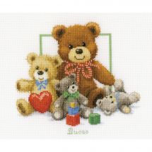 Kit broderie point de croix - Vervaco - Ours en peluche