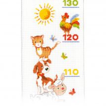 Kit de toise à broder - Vervaco - Les animaux de la ferme