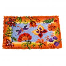 Kit de tapis point noué - Vervaco - Fleurs décoratives