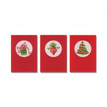 Kit de carte à broder  - Vervaco - 3 cartes de Noël