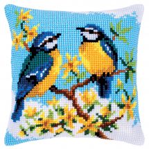 Kit de coussin gros trous - Vervaco - Mésanges bleues