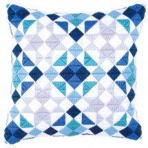 Kit de coussin point lancé - Vervaco - Diamants bleus