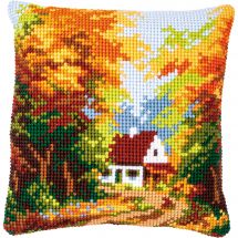 Kit de coussin gros trous - Vervaco - Maison dans la forêt