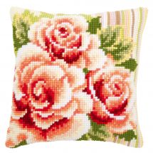 Kit de coussin gros trous - Vervaco - Roses roses I