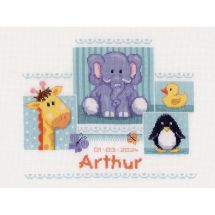 Kit broderie point de croix - Vervaco - Bébés animaux