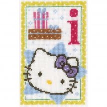 Kit broderie point de croix - Vervaco - Hello kitty lettre i