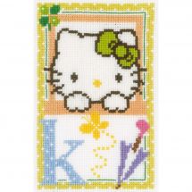 Kit broderie point de croix - Vervaco - Hello kitty lettre k