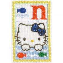 Kit broderie point de croix - Vervaco - Hello kitty lettre n