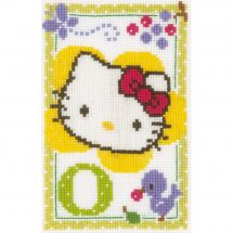 Kit broderie point de croix - Vervaco - Hello kitty lettre o