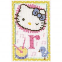 Kit broderie point de croix - Vervaco - Hello kitty lettre r