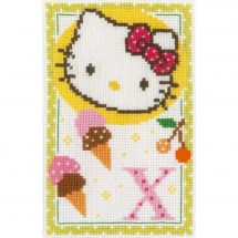 Kit broderie point de croix - Vervaco - Hello kitty lettre x