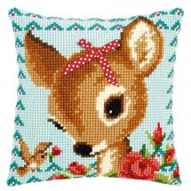 Kit de coussin gros trous - Vervaco - Bambi avec noeud