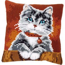 Kit de coussin gros trous - Vervaco - Chat avec collier