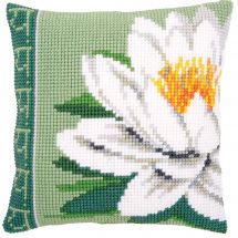 Kit de coussin gros trous - Vervaco - Fleur lotus blanc