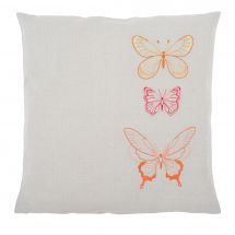 Kit de coussin à broder - Vervaco - Papillons oranges