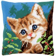 Kit de coussin gros trous - Vervaco - Chat sur un arbre