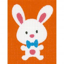 Kit de canevas pour enfant - Vervaco - Un lapin chouette