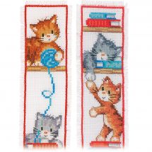 Kit de marque-pages à broder - Vervaco - Chatons ludiques