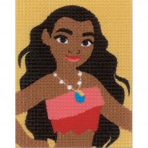 Kit de canevas pour enfant - Vervaco - Vaiana l'aventurière