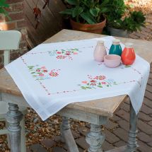 Kit de nappe à broder - Vervaco - Fleurs