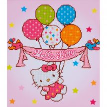 Kit de broderie Diamant - Vervaco - Hello Kitty avec ballons